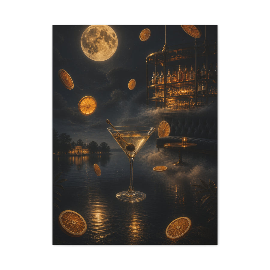 Surreal Moonlit Martini Dreamscape Wall Art & Canvas Print