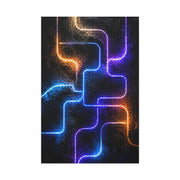Neon Innovation Circuit Flow Wall Art & Canvas Print