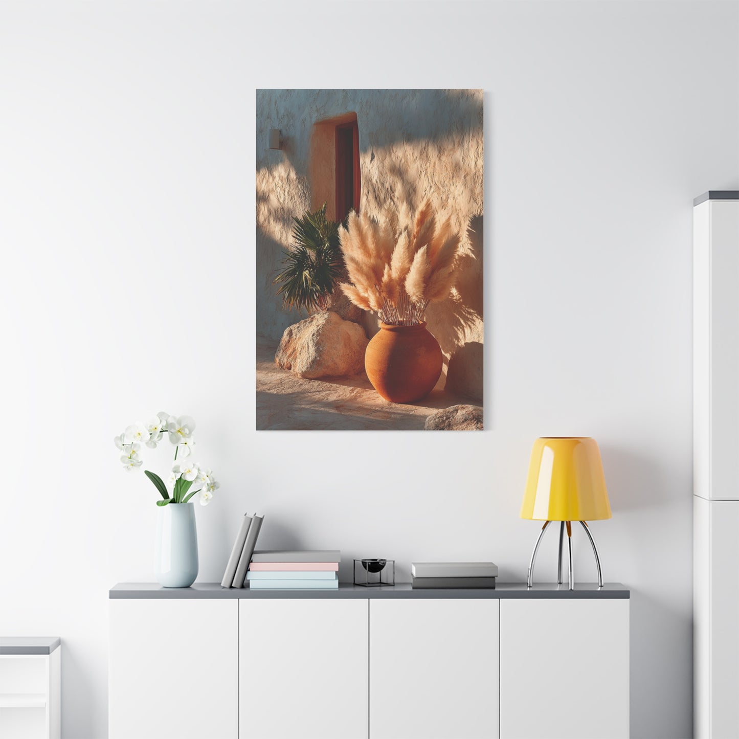 Pampas Grass Terracotta Still Life Wall Art & Canvas Print