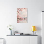 Cherry Blossom Reflection Landscape Wall Art & Canvas Print