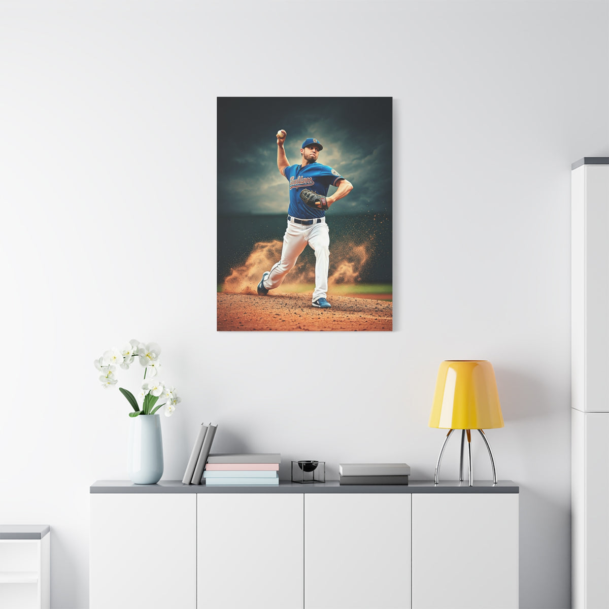 Pitcher Power Throw Action Wall Art & Canvas Prints