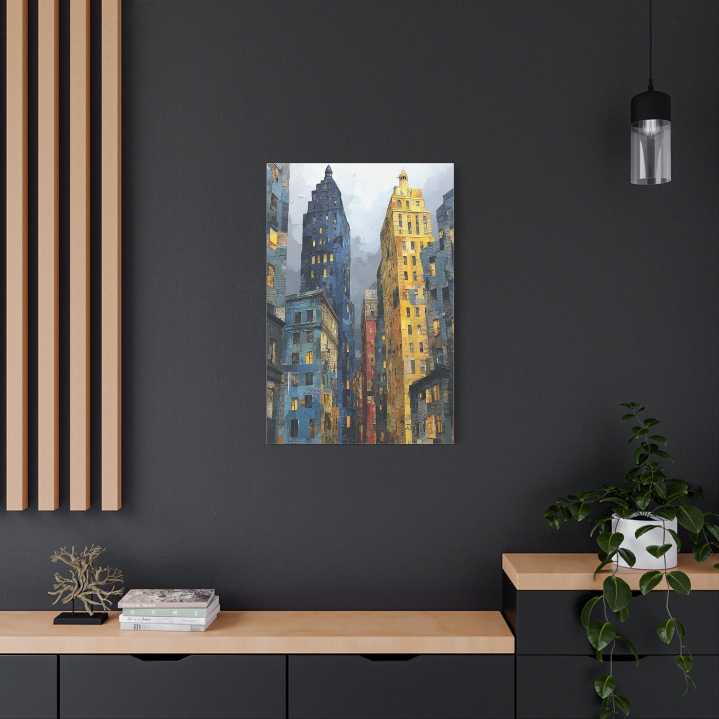 Urban Skyline Collage Composition Wall Art & Canvas Print