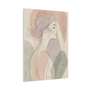 Soft Contour Feminine Portrait Wall Art & Canvas Print