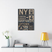 Subway Tile Mosaic Typography Wall Art & Canvas Print