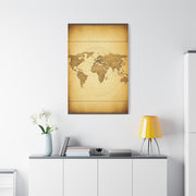 Soft Sepia Classic World Chart Wall Art & Canvas Prints