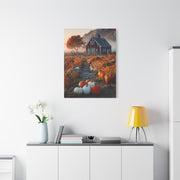 Pumpkin Patch Farm Path Wall Art & Canvas Print