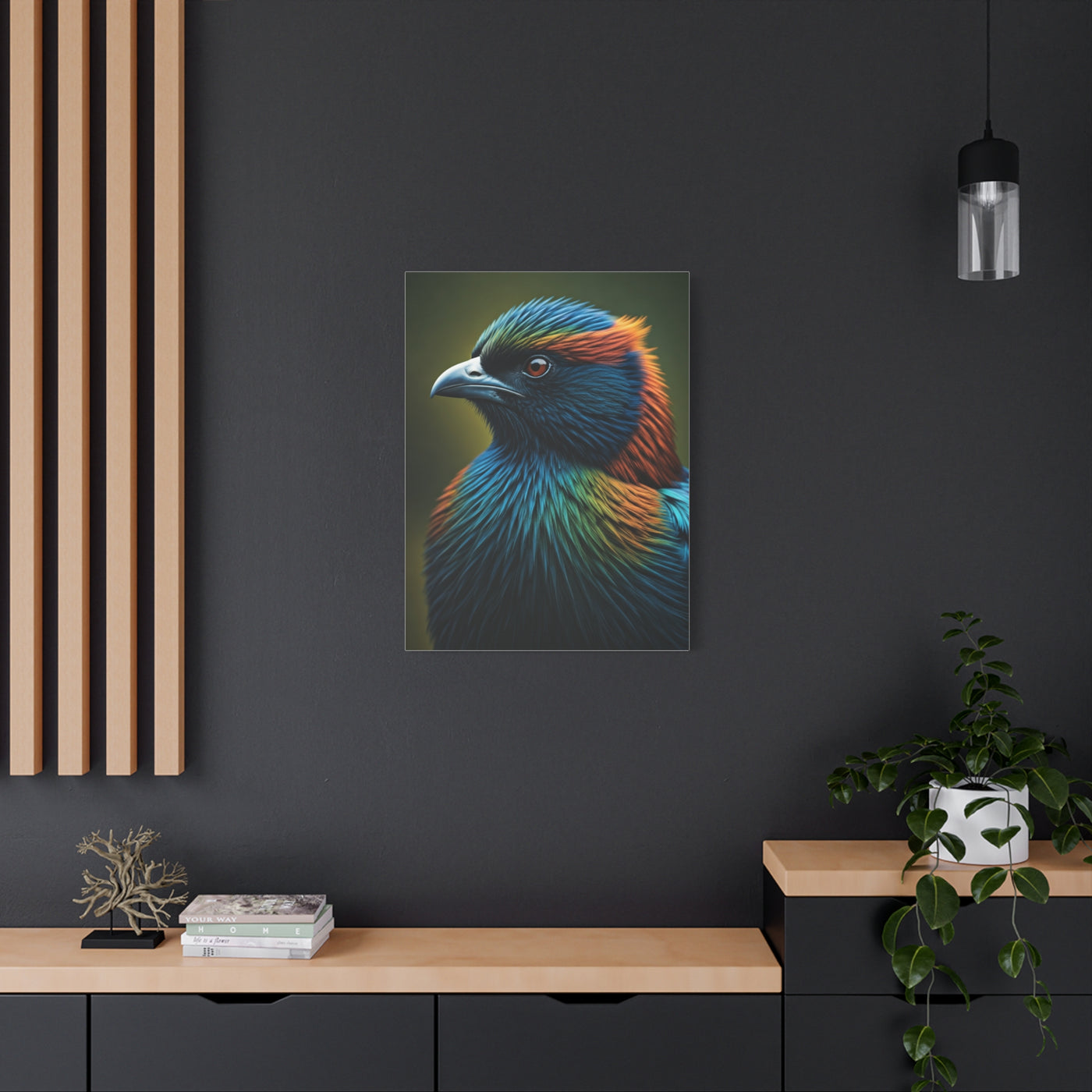 Vibrant Jewel-Toned Bird Portrait Wall Art & Canvas Prints
