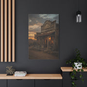 Old Town Western Saloon Exterior Scene Wall Art & Canvas Print