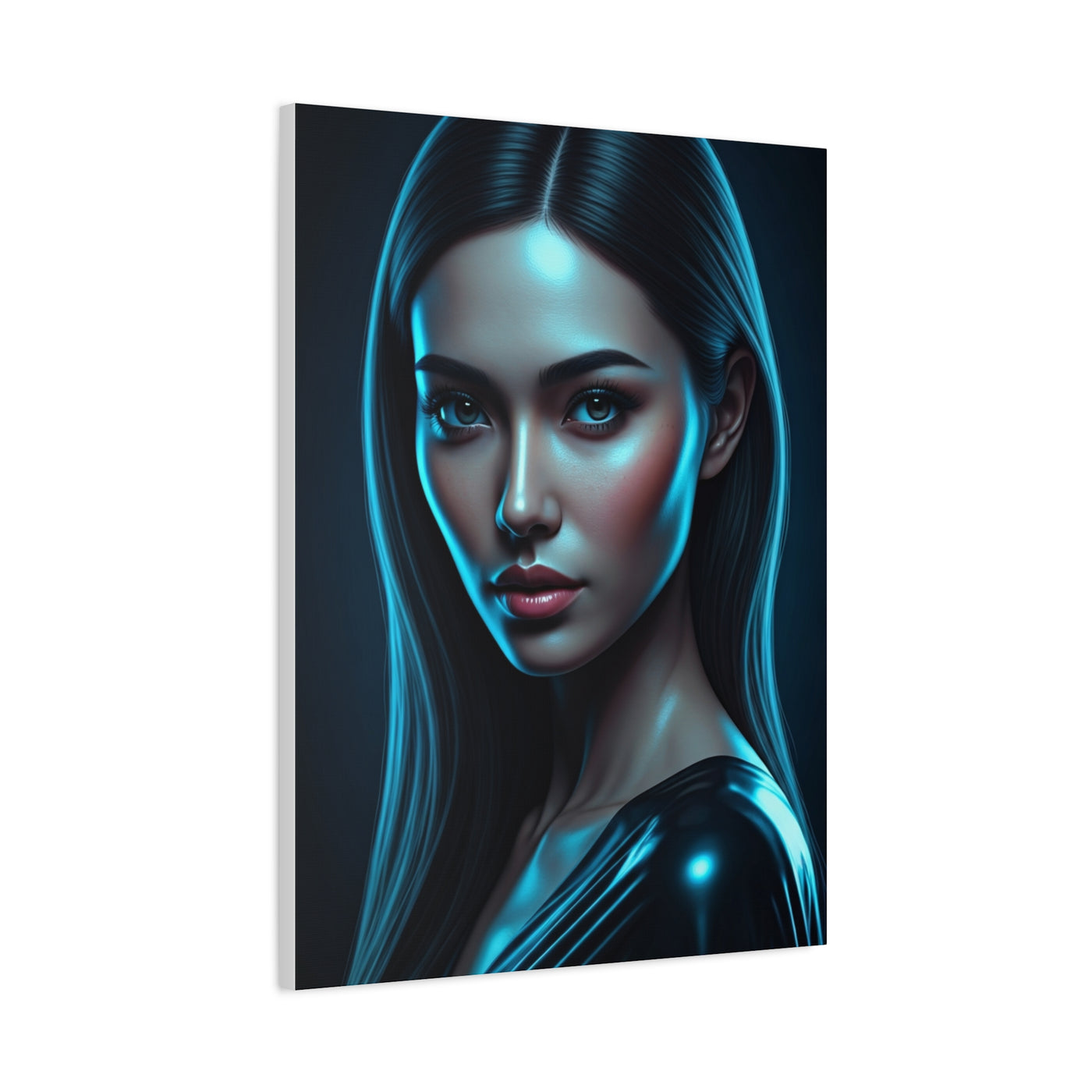 Midnight Blue Gaze Portrait Wall Art & Canvas Prints