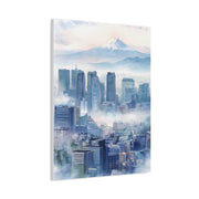 Tokyo Skyline Morning Mist With Mount Fuji Wall Art & Canvas Print