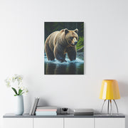River Crossing Grizzly Bear Wall Art & Canvas Prints