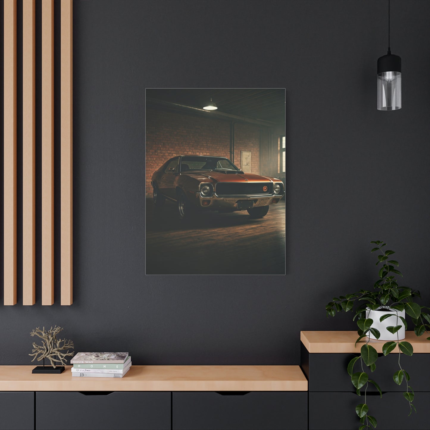 AMC Javelin Classic Americana Garage Wall Art & Canvas Prints