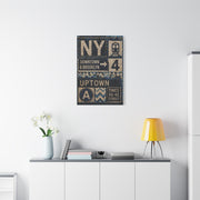 Subway Tile Mosaic Typography Wall Art & Canvas Print