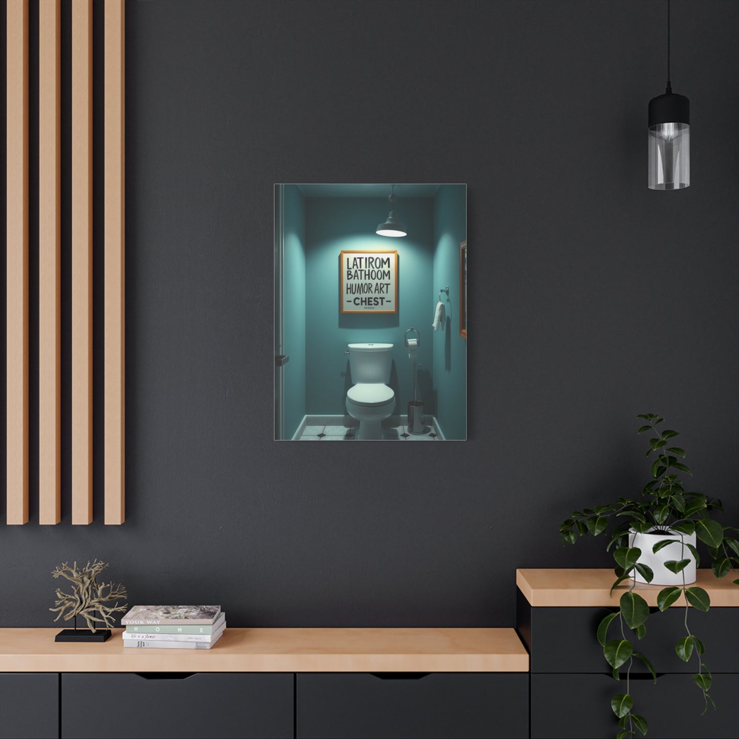 Bathroom Humor Art Supreme Canvas Wall Art & Canvas Print