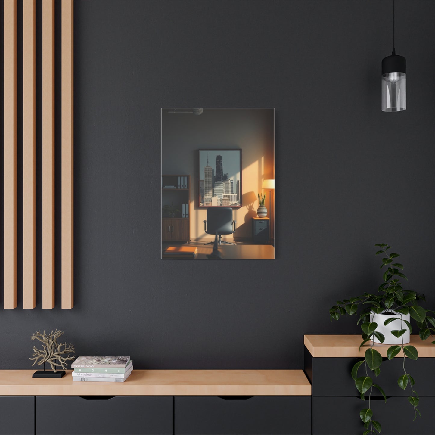 Serene Workspace Showcase Wall Art & Canvas Print