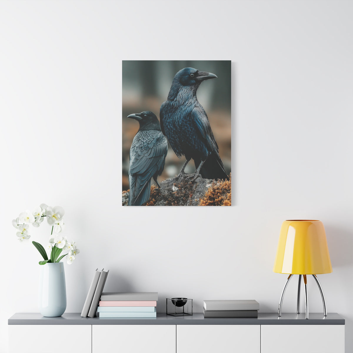 Raven and Crow Portrait – Guardians of the Wild Wall Art & Canvas Print