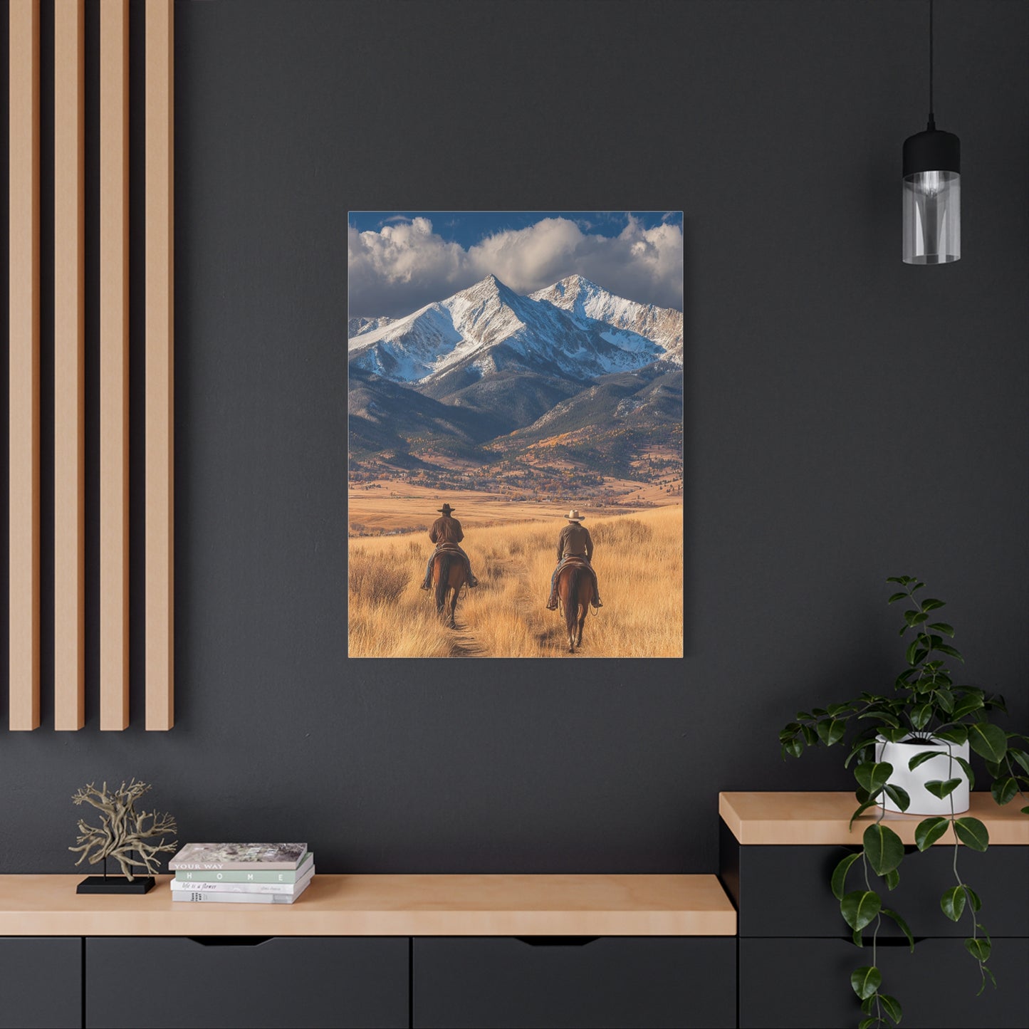 Frontier Riders in the Golden Valley Wall Art & Canvas Print