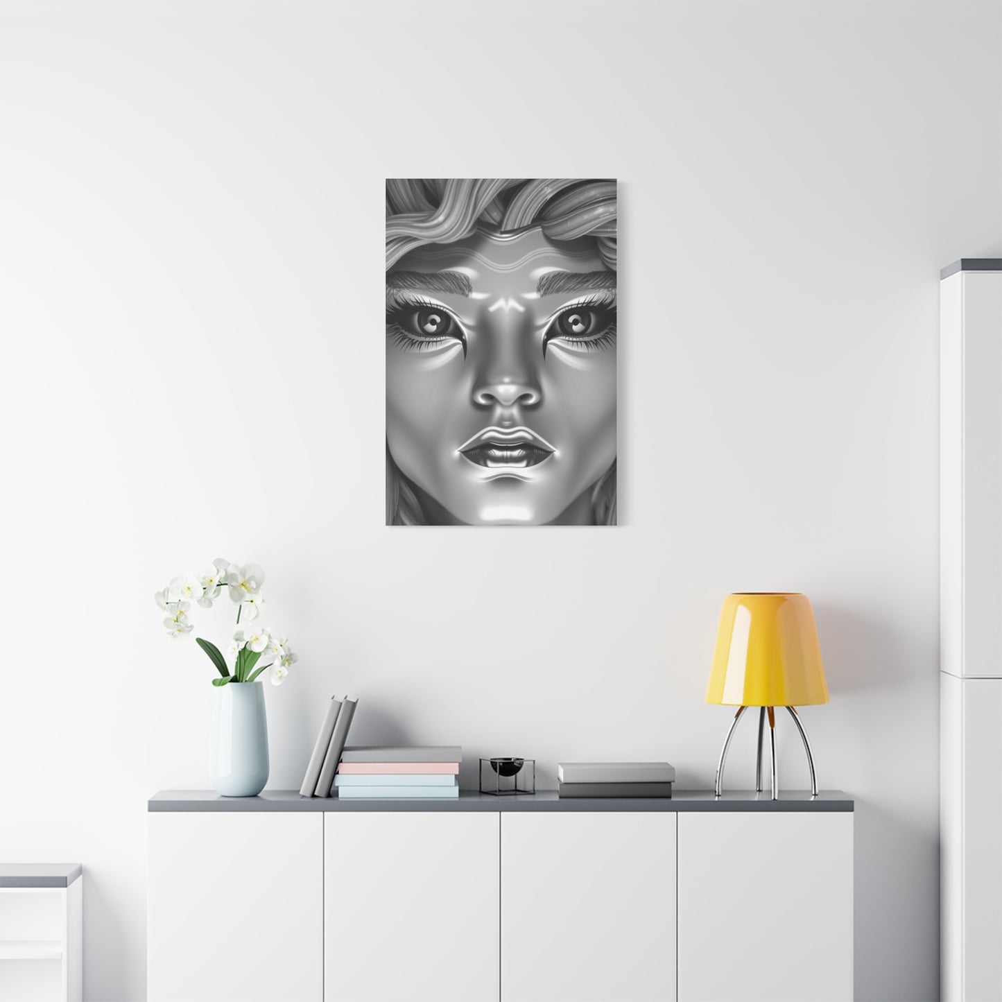 Premium Gray & White Art Supreme Canvas Gallery Wall Art & Canvas Print