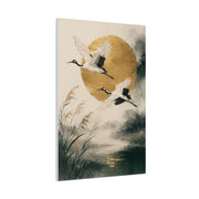 Golden Crane Serenity Wall Art & Canvas Print