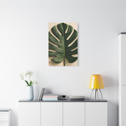 Minimal Monstera Leaf Botanical Tropical Wall Art & Canvas Print