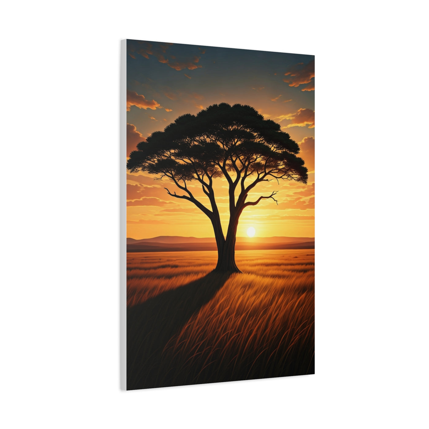 Lone Acacia Tree Sunset Horizon Wall Art & Canvas Prints