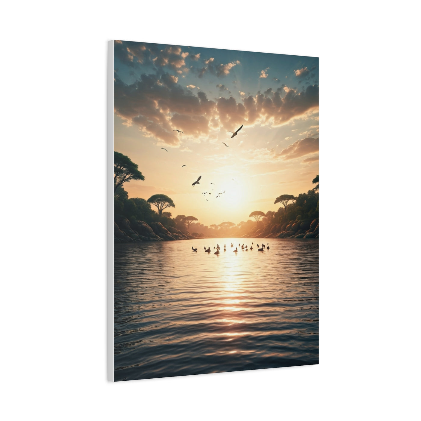Sunrise Reflection Over Tranquil Waters Wall Art & Canvas Prints