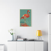 Retro Coastal Flamingo Vintage Poster Tropical Wall Art & Canvas Print