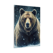 Winter Storm Grizzly Bear Portrait Wall Art & Canvas Prints