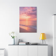 Blush Coastal Sunset Horizon Wall Art & Canvas Print