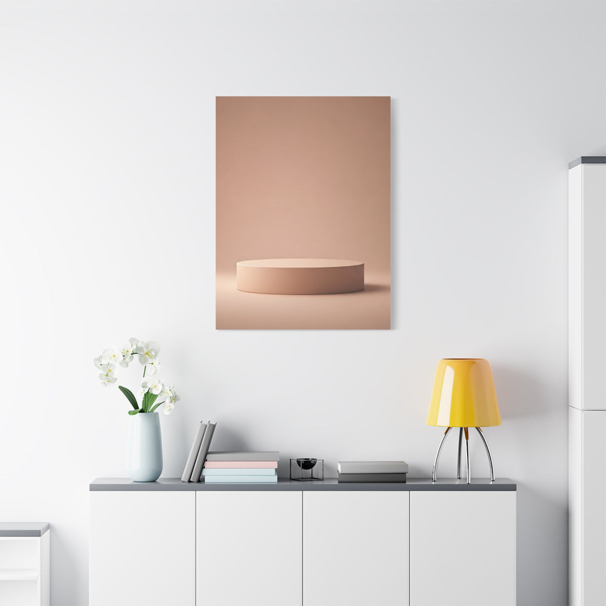 Soft Round Pedestal Minimal Display Wall Art & Canvas Prints