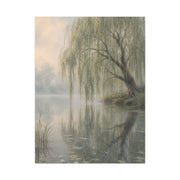 Misty Willow Reflection Lake Trees Wall Art & Canvas Print