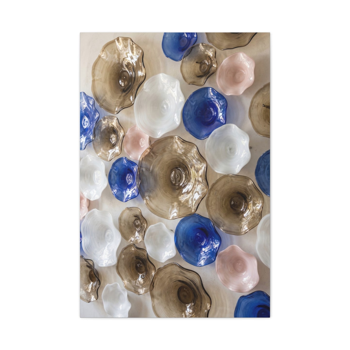 Glass Floral Mosaic Arrangement Wall Art & Canvas Print