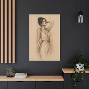 Elegant Charcoal Figure Study Wall Art & Canvas Print