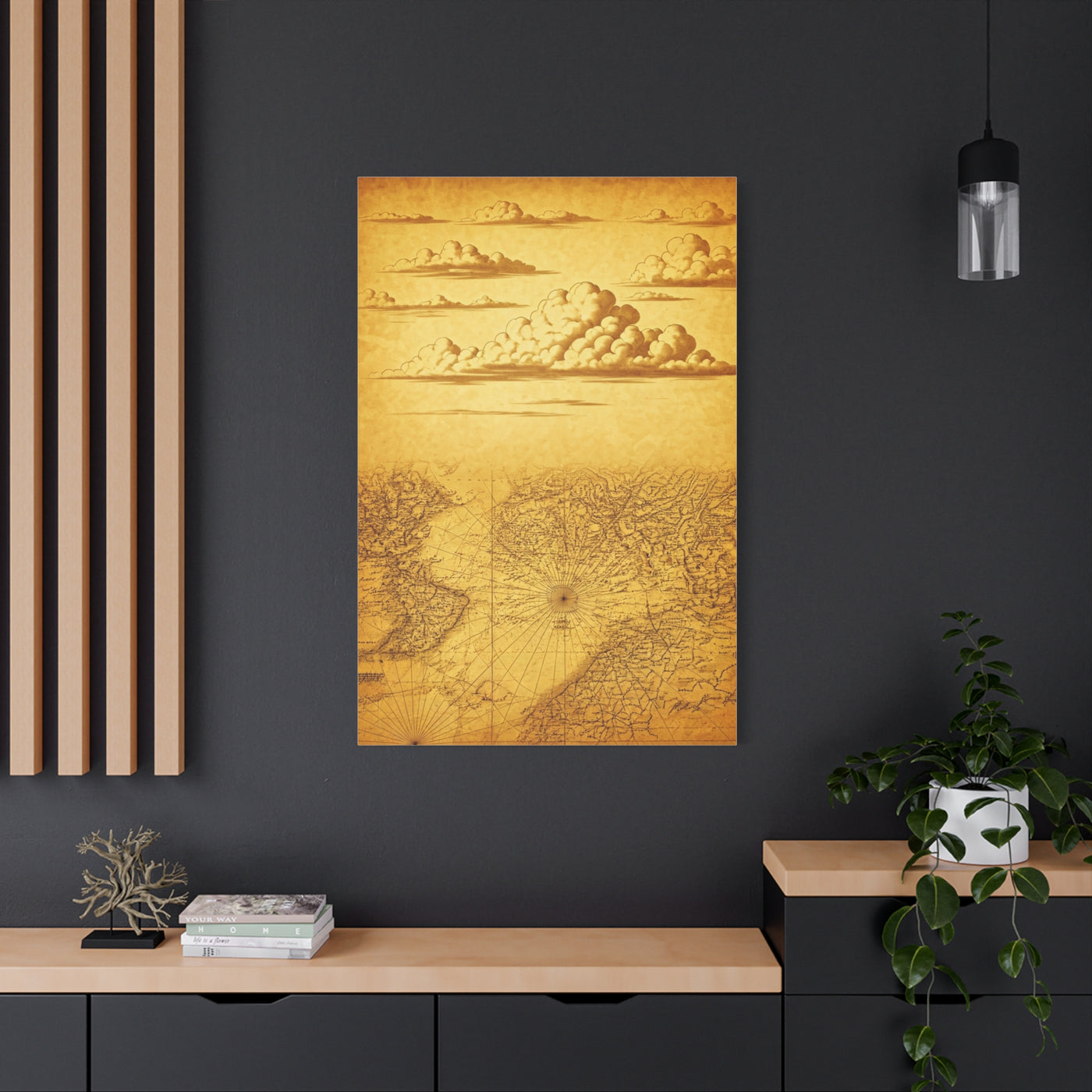 Vintage Compass Journey Map Wall Art & Canvas Prints