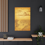 Vintage Compass Journey Map Wall Art & Canvas Prints