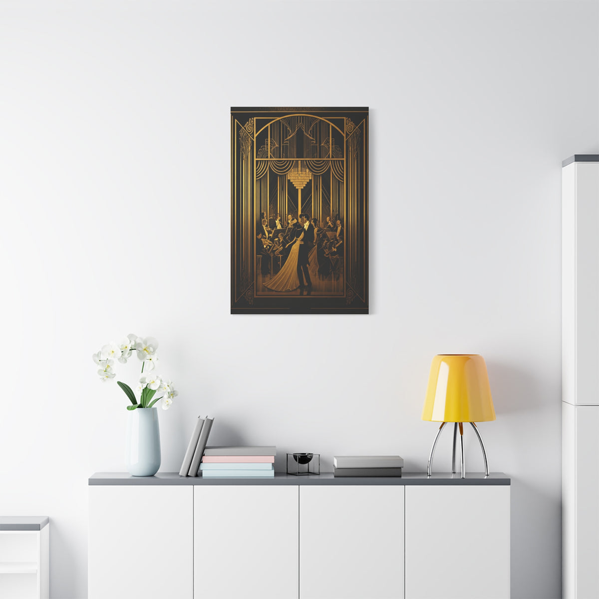 Midnight Ballroom Elegance Art Deco Wall Art & Canvas Prints