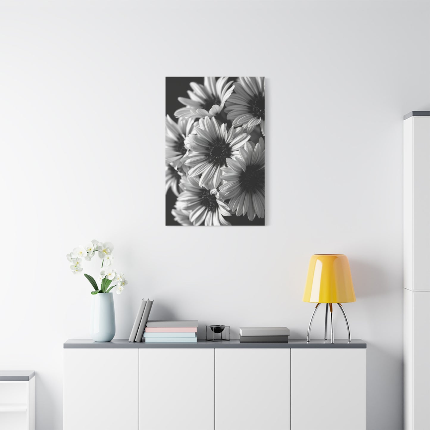 Luxe Obsidian Floral Visage Wall Art & Canvas Print