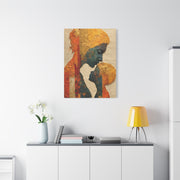 Mother and Child Textured Silhouette Wall Art & Canvas Print