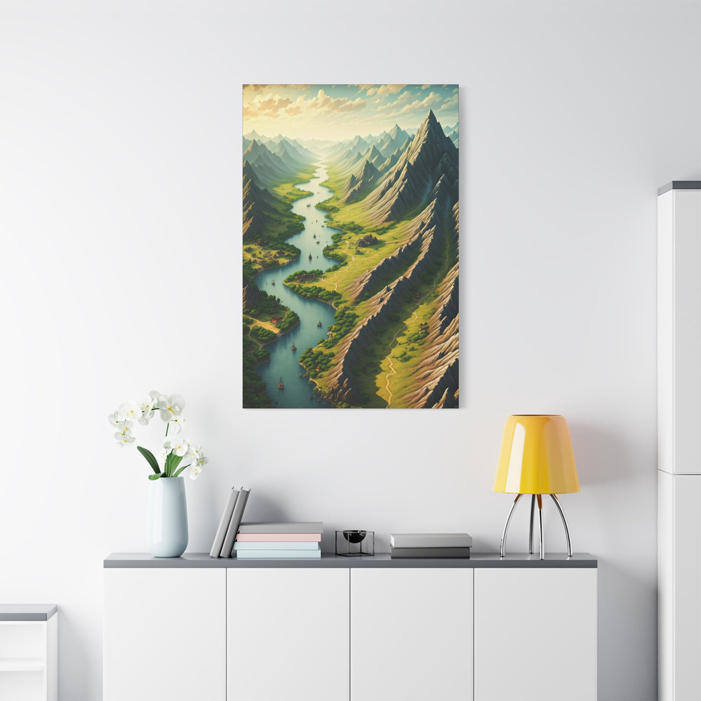 Mountain River Valley Wall Art & Canvas Prints