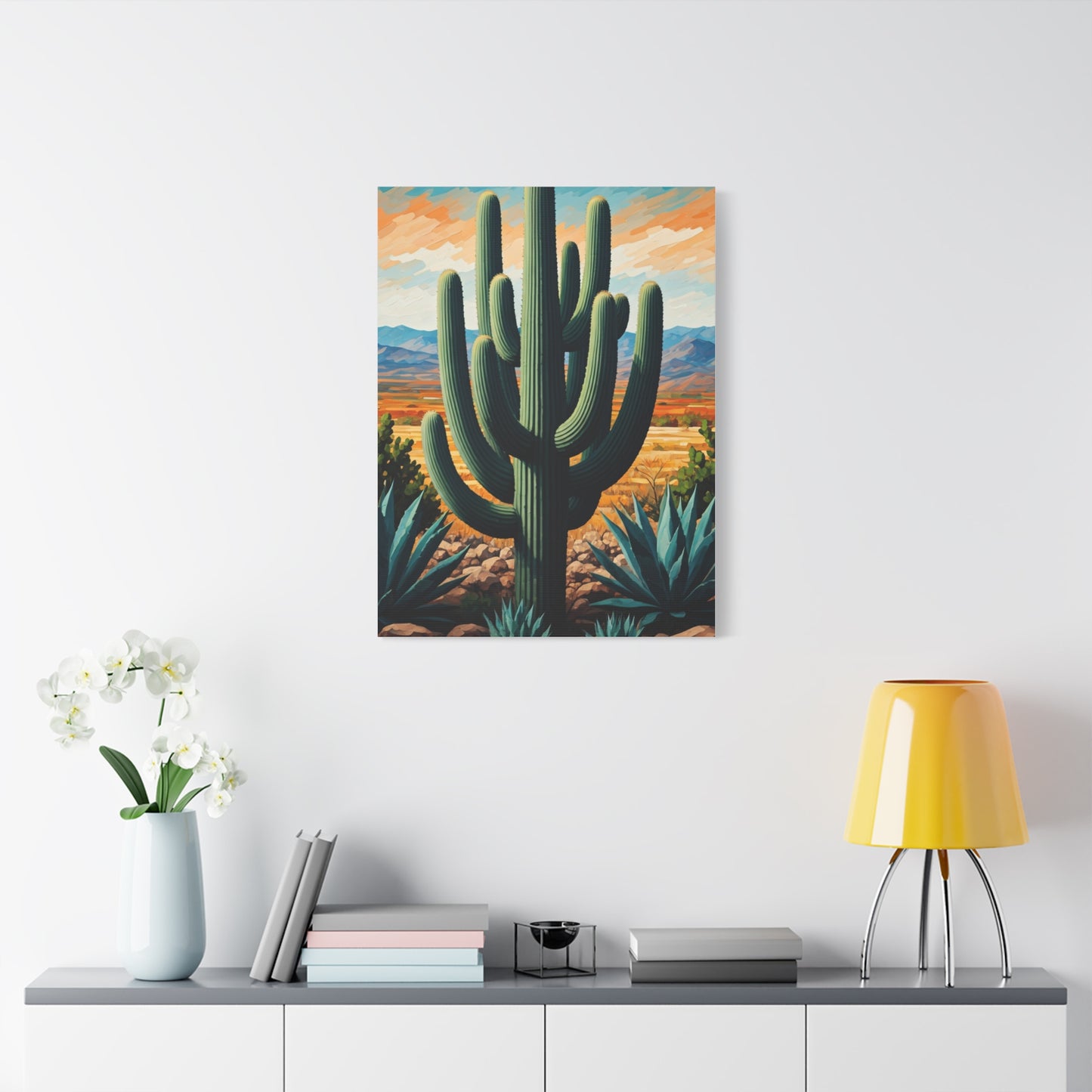 Southwestern Valley Saguaro Landscape Wall Art & Canvas Prints