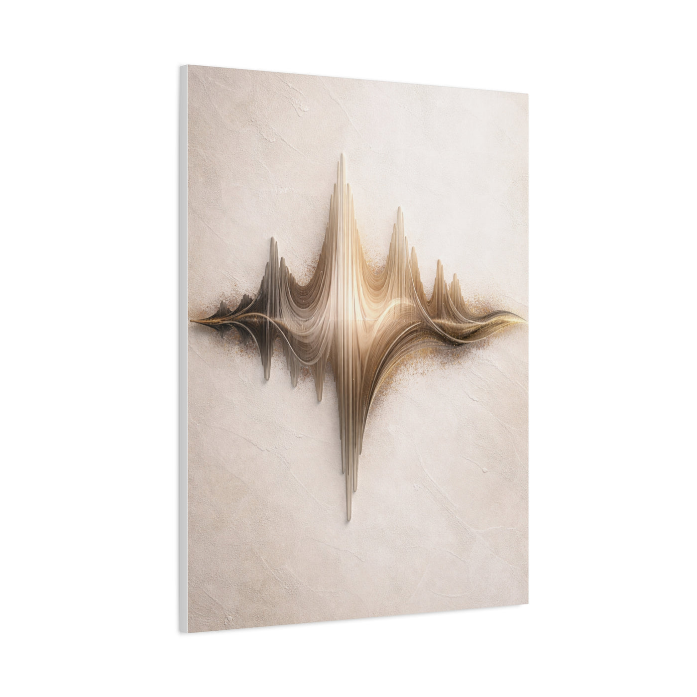 Luminous Soundwave Glass Sculpture Wall Art & Canvas Print