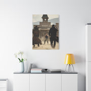 Frontier Gunfight in the Western Street Wall Art & Canvas Print