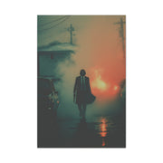 John Wick Foggy Street Walk Movie Poster Wall Art & Canvas Print