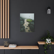 Coastal Mist Golf Green Minimal Wall Art & Canvas Print