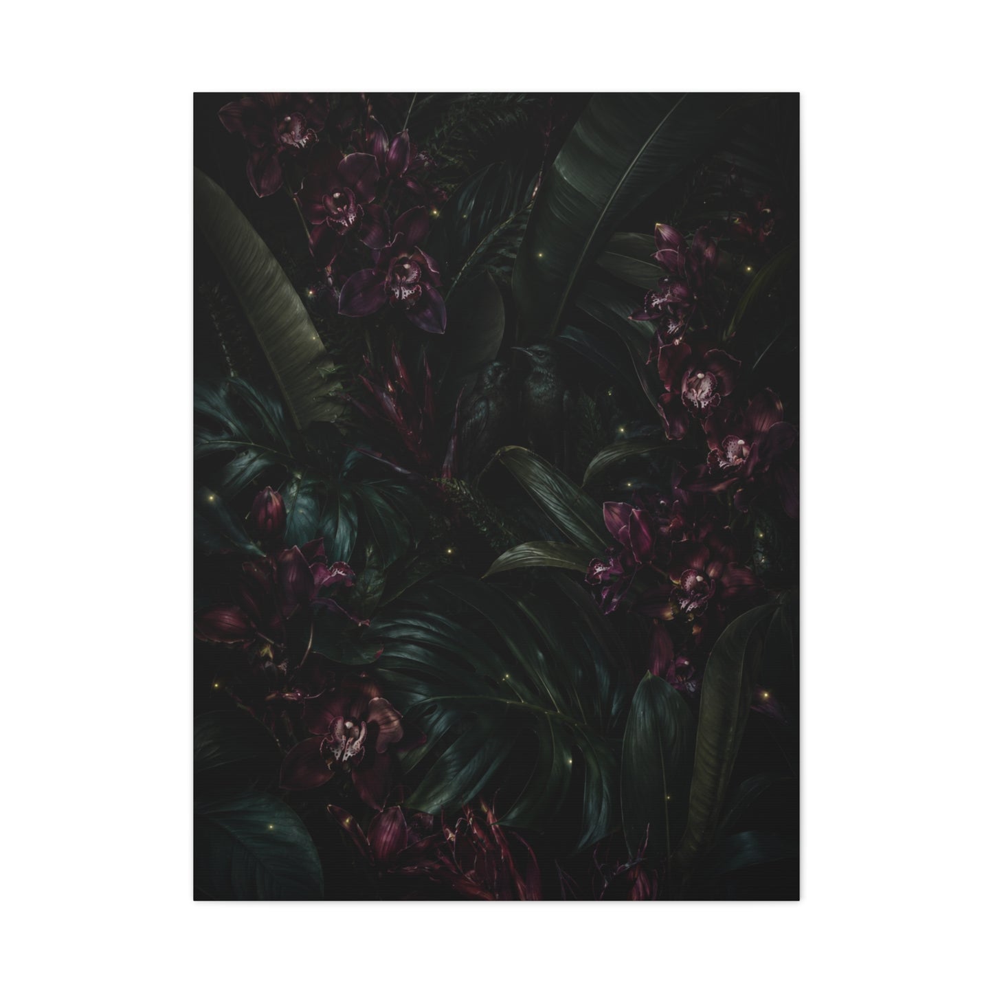 Tropical Noir Orchid Midnight Romance Wall Art & Canvas Print