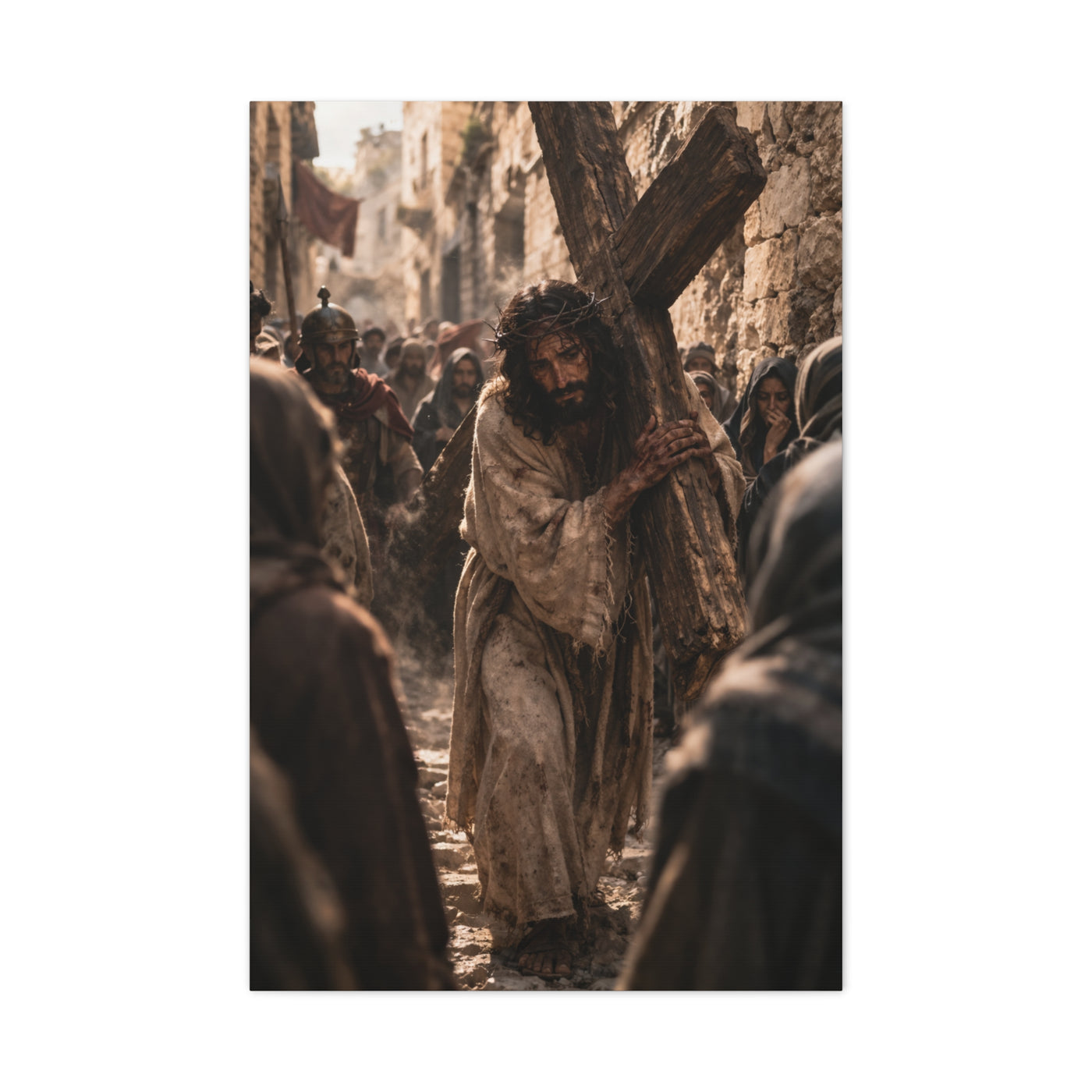 Jesus Carrying the Cross Sacred Path Wall Art & Canvas Print