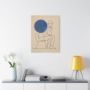 Modern Thinker Line Study Wall Art & Canvas Print