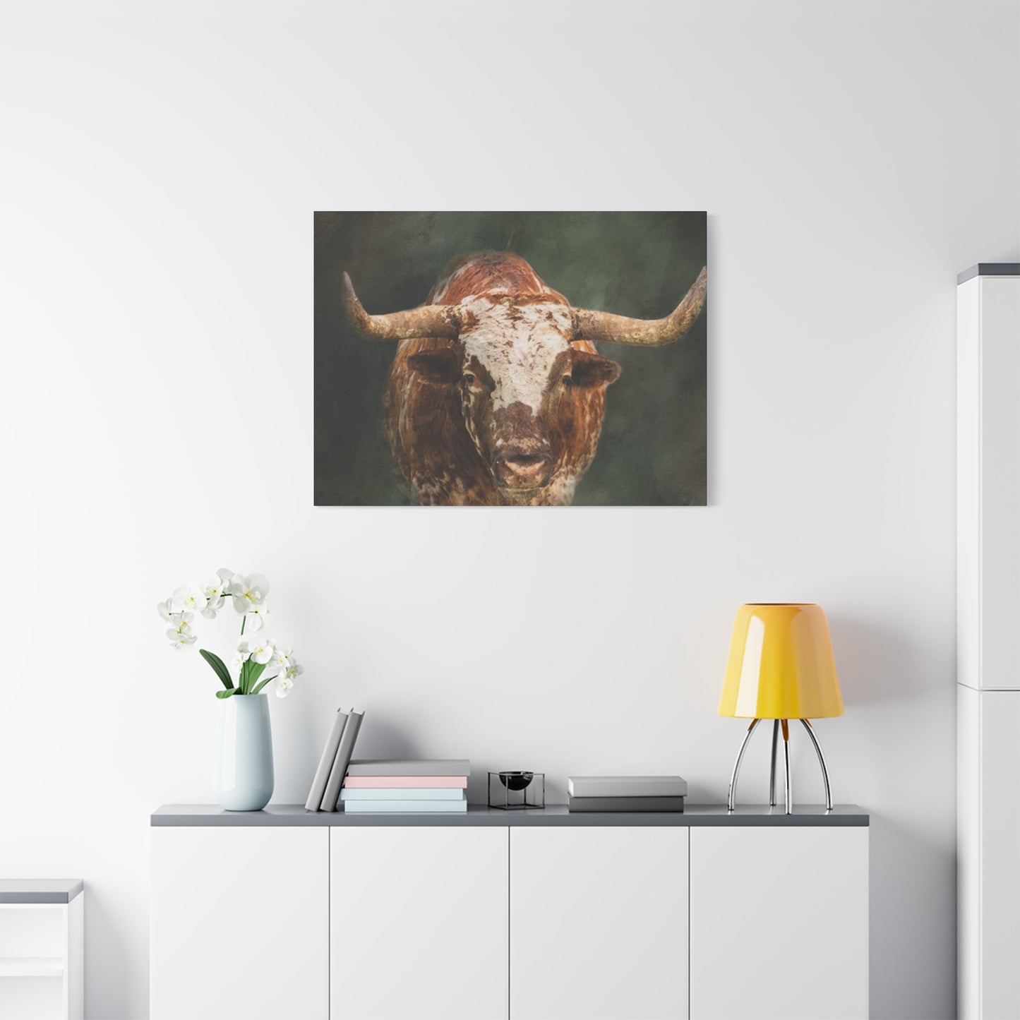 Old Hairy Bull Long Horns Wall Art & Canvas Prints