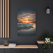 Crocodile Sunset Waterscape Wall Art & Canvas Prints