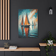 Crimson Sail Regatta Wall Art & Canvas Prints